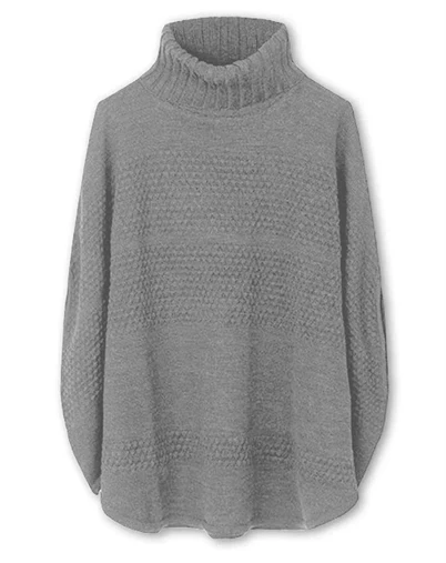 Sibin Linnebjerg - Siff Poncho - Melange Grey